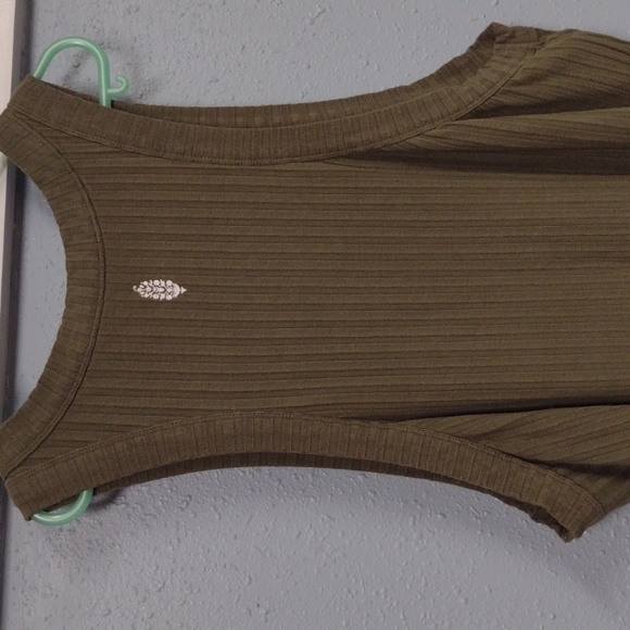 FP Movement by Free People Green Ribbed Fitted Tank Top - Picture 5 of 6